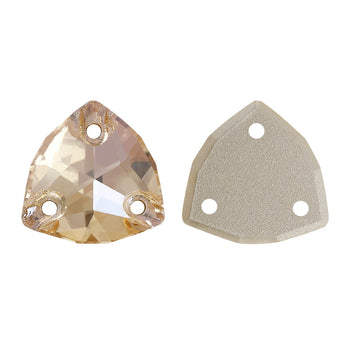 Golden Shadow Trilliant Shape High Quality Glass Sew-on Rhinestones WholesaleRhinestone