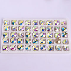 Crystal AB Rivoli Shape High Quality Glass Pointed Back Fancy Rhinestones WholesaleRhinestone