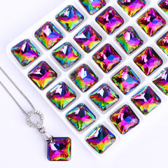 Volcano Princess Cut High Quality Glass Rhinestone Pendant WholesaleRhinestone