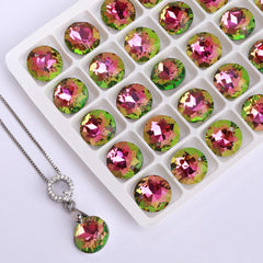 Vitrail Rose Classic Cut High Quality Glass Rhinestone Pendant WholesaleRhinestone