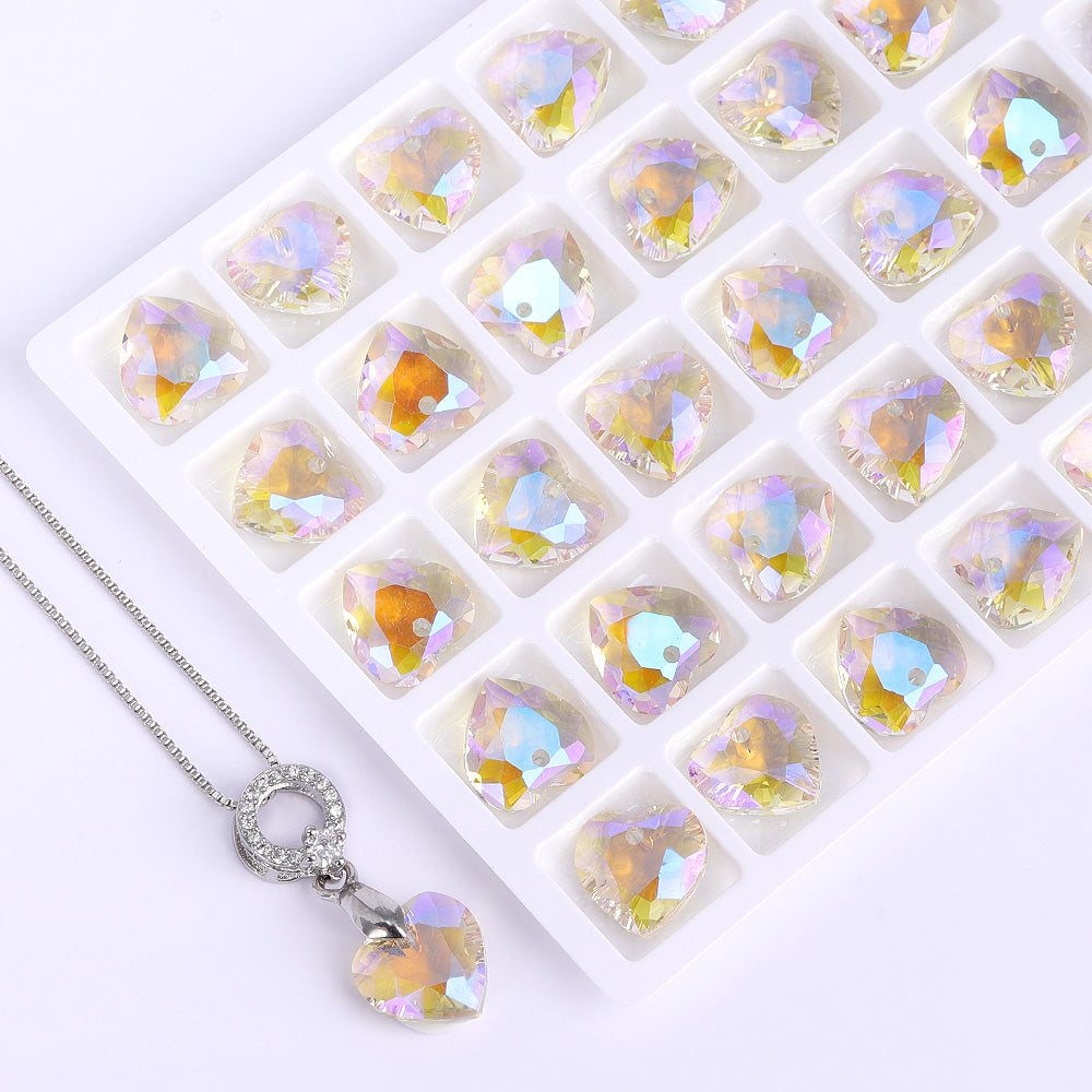 Paradise Shine Heart Cut High Quality Glass Rhinestone Pendant Secondary image