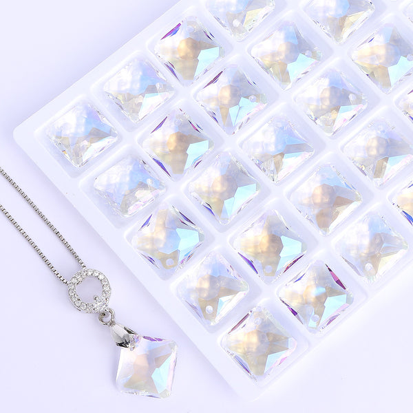 Moonlight Princess Cut High Quality Glass Rhinestone Pendant WholesaleRhinestone
