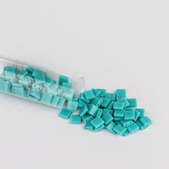 Miyuki Tila Glass Seed Beads Opaque Turquoise Green TL-412 WholesaleRhinestone