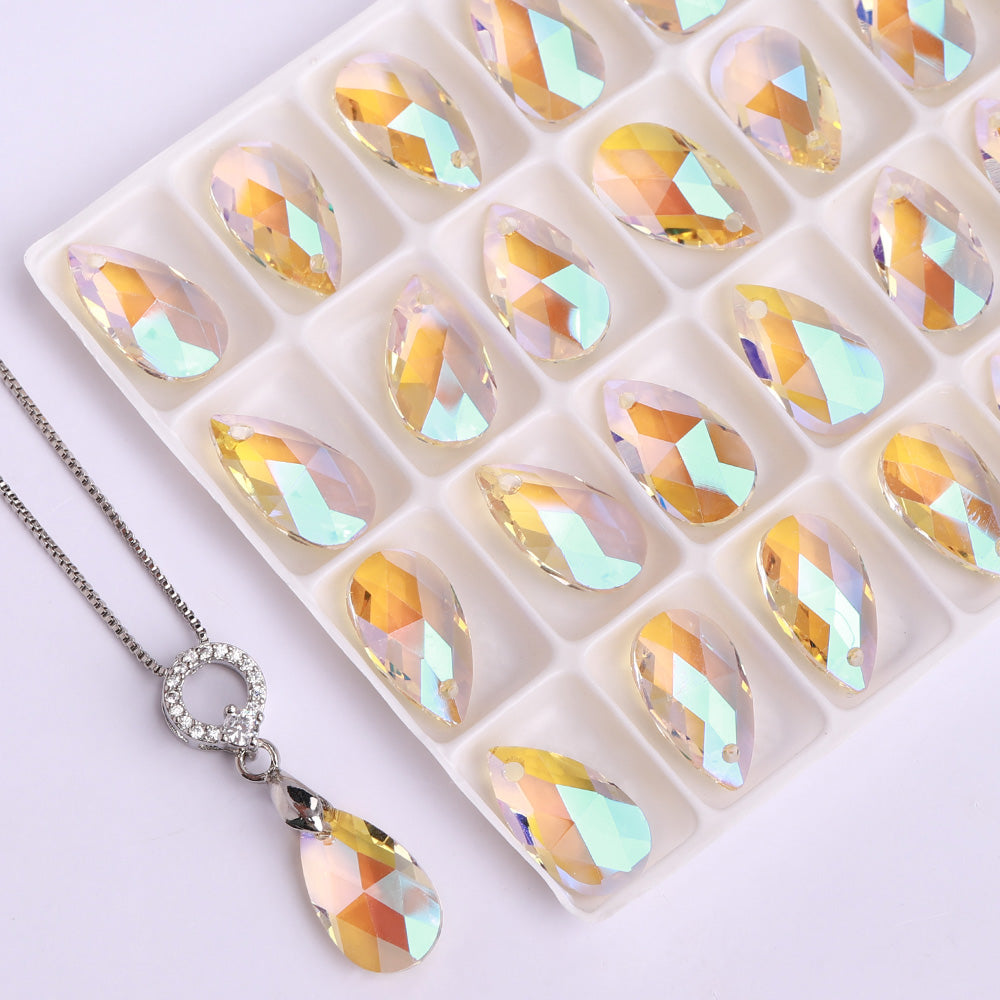 Paradise Shine Pear-shaped High Quality Glass Rhinestone Pendant WholesaleRhinestone