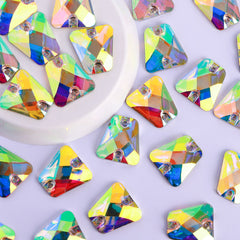 Trapezoid Crystal AB Resin Sew-on Rhinestones For Dance Costume WholesaleRhinestone