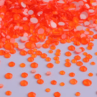 Mixed Sizes Orange FlatBack Neon Rhinestones For Nail Art WholesaleRhinestone