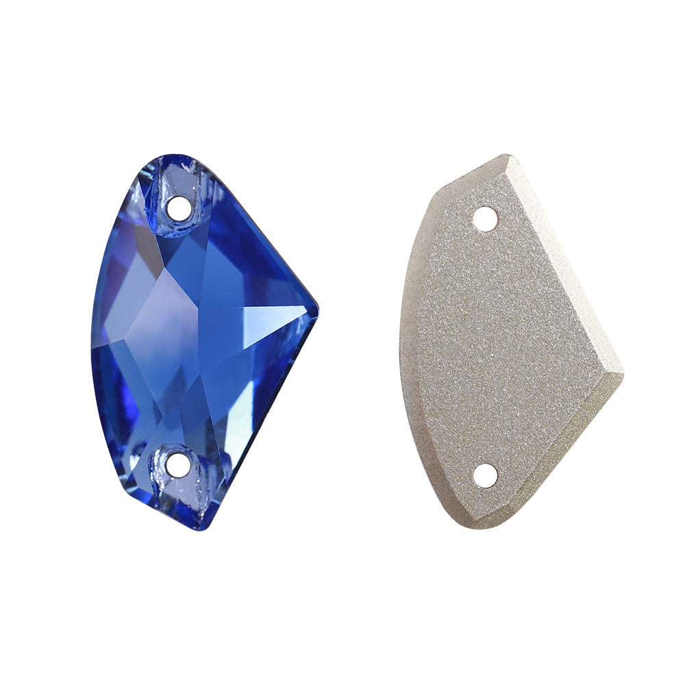 Light Sapphire Galactic Shape High Quality Glass Sew-on Rhinestones WholesaleRhinestone