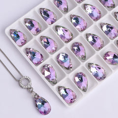 Vitrail Light Pear-shaped High Quality Glass Rhinestone Pendant WholesaleRhinestone