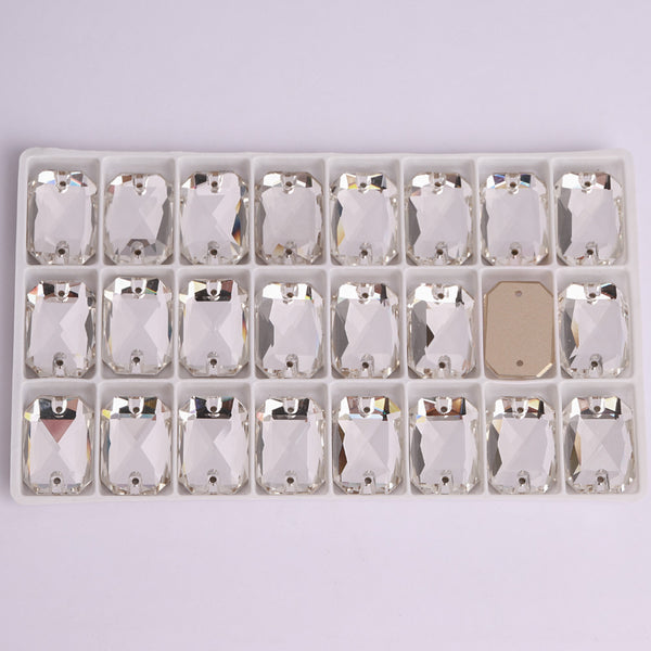 Crystal Octagon Shape High Quality Glass Sew-on Rhinestones WholesaleRhinestone