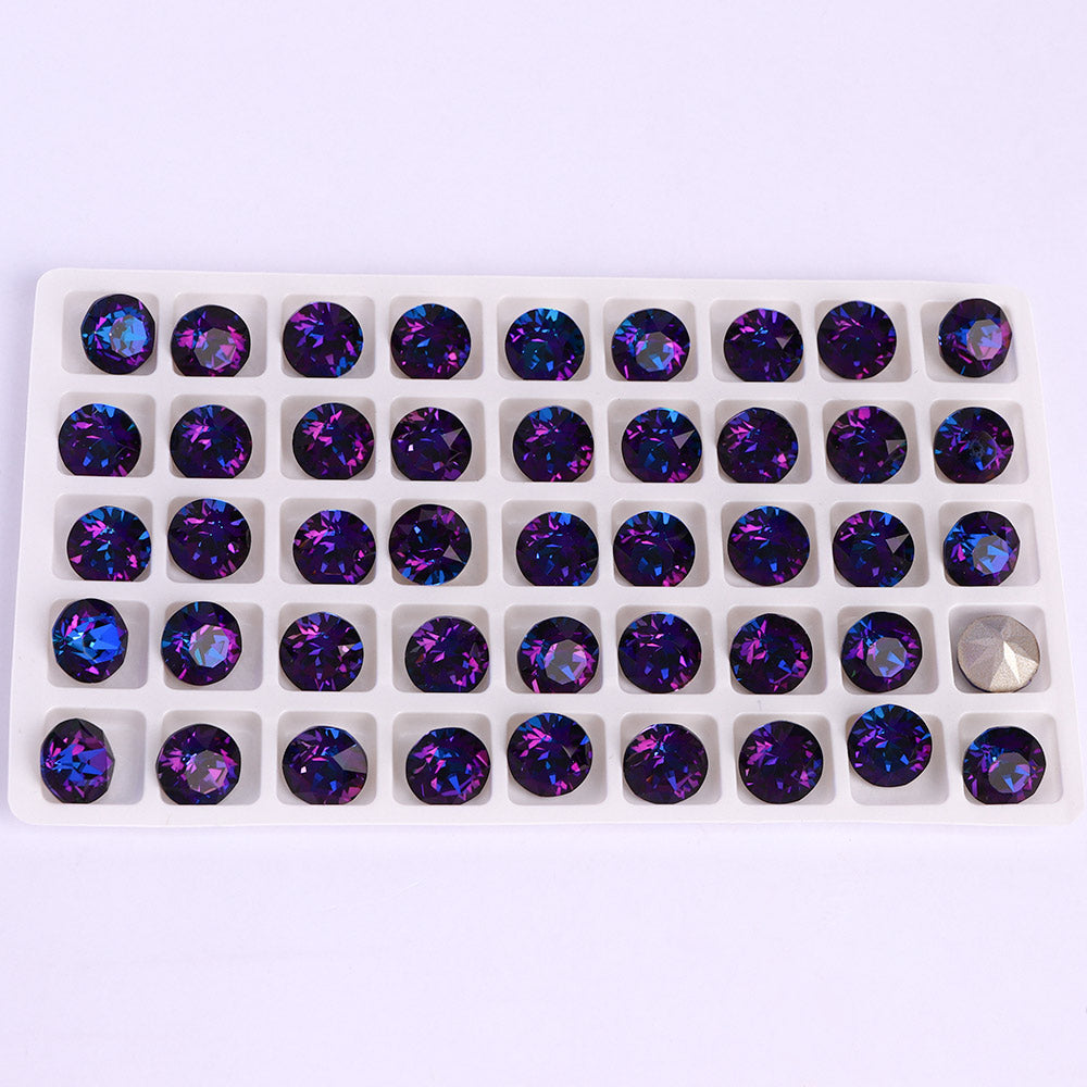 Bermuda Blue Xirius Chaton Shape Hoge kwaliteit Glas gericht op Back Fancy Rhinestones Secundaire afbeelding