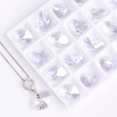 Silver Shade Truly In Love Heart High Quality Glass Rhinestone Pendant WholesaleRhinestone
