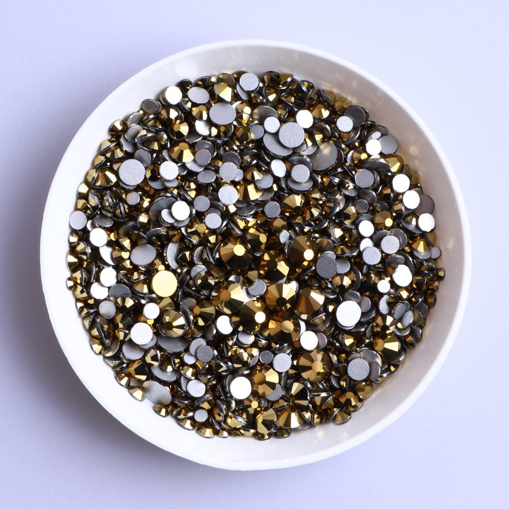 Mixed Sizes Aurum FlatBack Rhinestones For Nail Art Silver Back WholesaleRhinestone