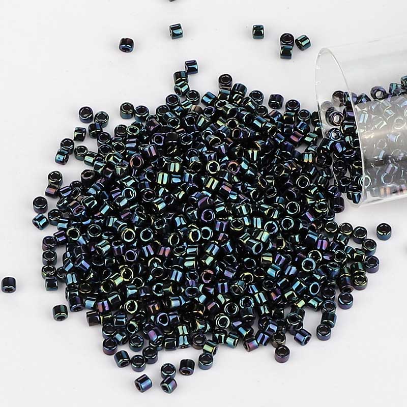 Miyuki Delica Seed Beads 11/0 Metallic Dark Blue Iris DB-2 WholesaleRhinestone