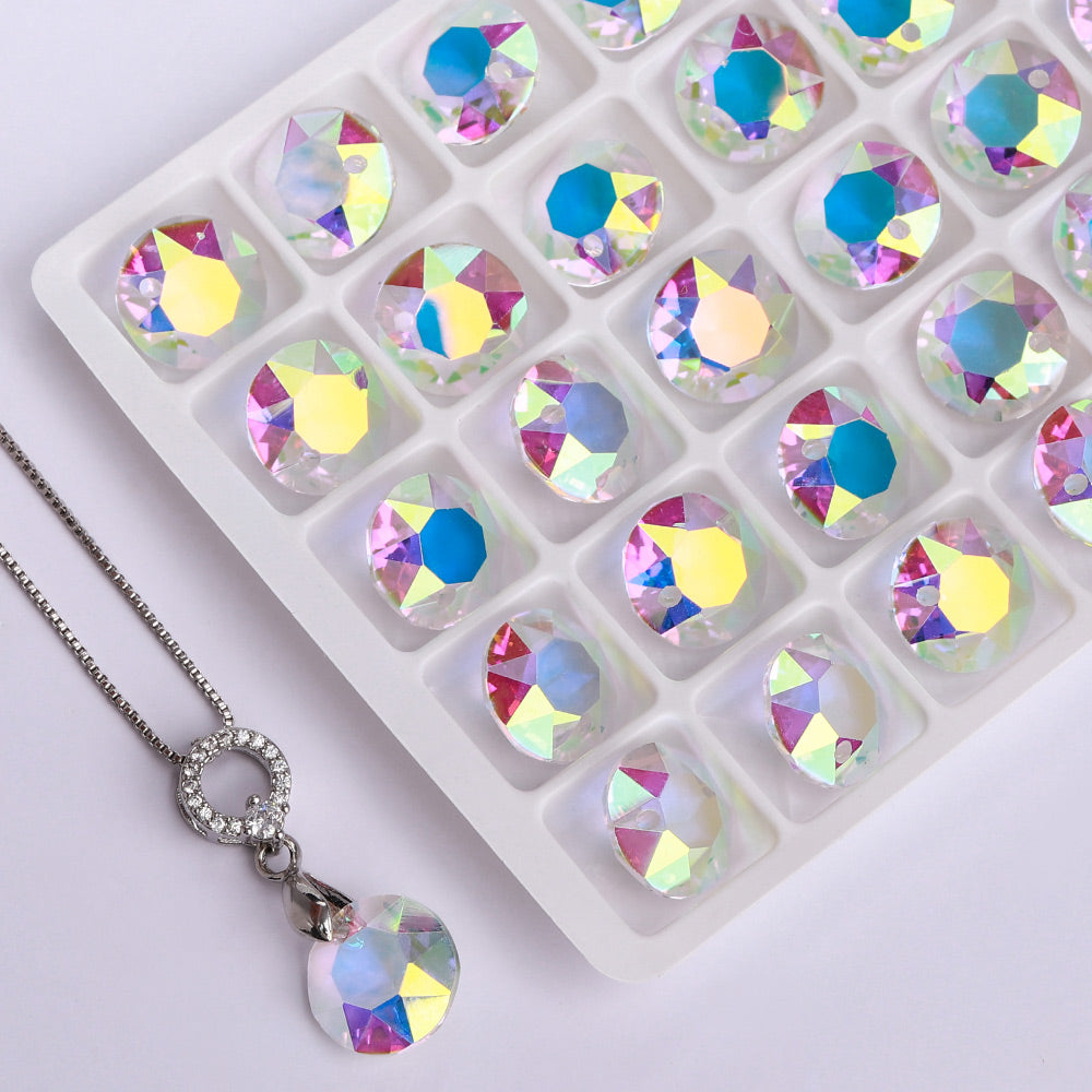 Crystal AB Class Cut Glass Rhinestone de vidrio de alta calidad Imagen secundaria del producto