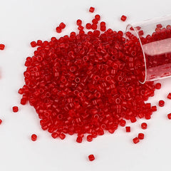 Miyuki Delica Seed Beads 11/0 Matte Transparent Dyed Red DB-774 WholesaleRhinestone