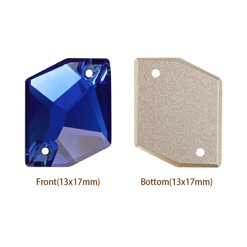 Sapphire Cosmic Shape High Quality Glass Sew-on Rhinestones Secondary image