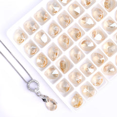 Golden Shadow XILION Mini Pear High Quality Glass Rhinestone Pendant WholesaleRhinestone