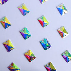 Rectangle Crystal AB Resin Sew-on Rhinestones For Dance Costume WholesaleRhinestone