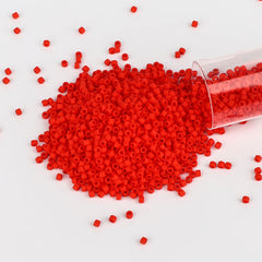 Miyuki Delica Seed Beads 11/0 Opaque Matte Vermillion Red DB-757 WholesaleRhinestone