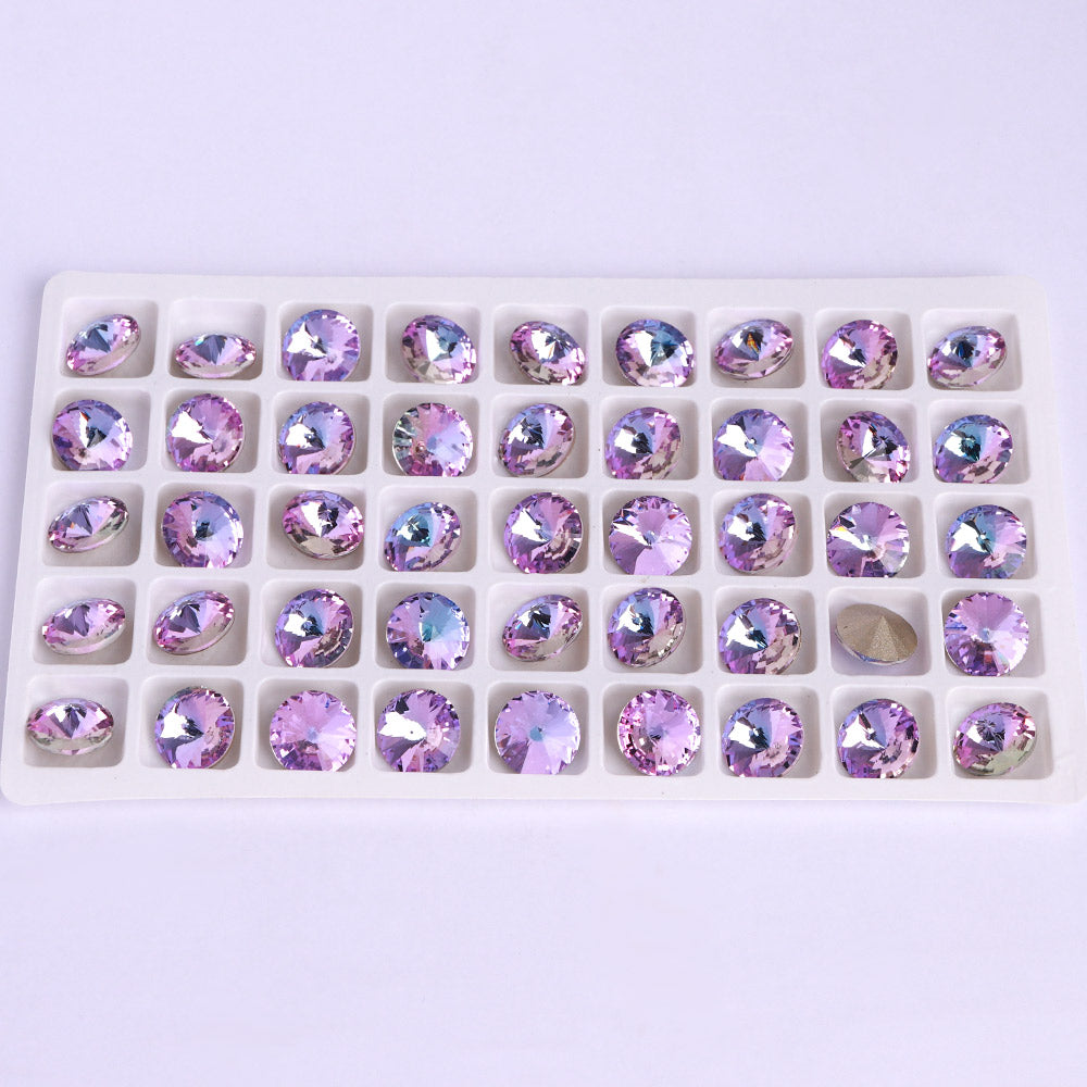 Vitrail Light Rivoli Shape High Quality Glass Pointed Back Fancy Rhinestones WholesaleRhinestone