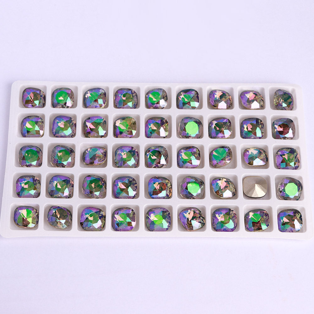 Ghost Light Cushion Square Shape High Quality Glass Pointed Back Fancy Rhinestones WholesaleRhinestone