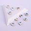 Blue Moonlight Concave Heart Shape Pointed Back Fancy Rhinestones WholesaleRhinestone