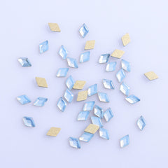 Rhombus Shape Blue Opal Flat Back Fancy Rhinestones WholesaleRhinestone