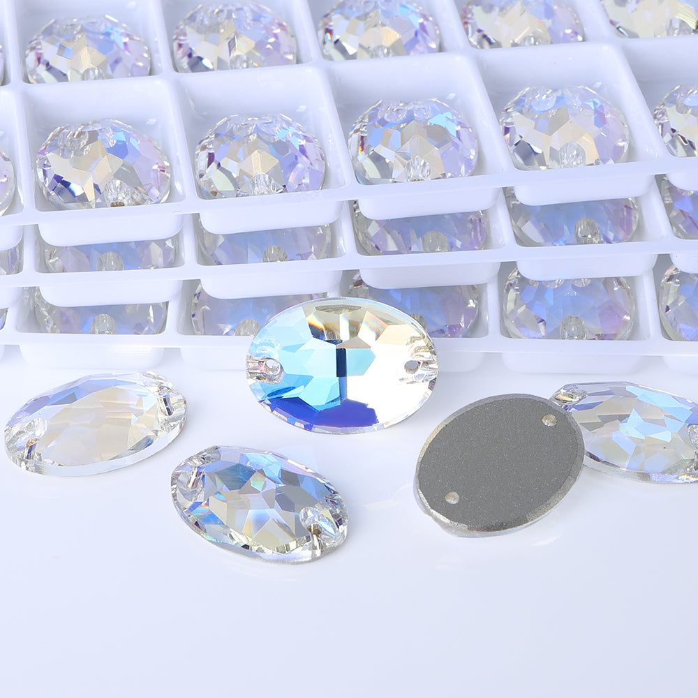 Moonlight Oval Shape High Quality Glass Sew-on Rhinestones WholesaleRhinestone