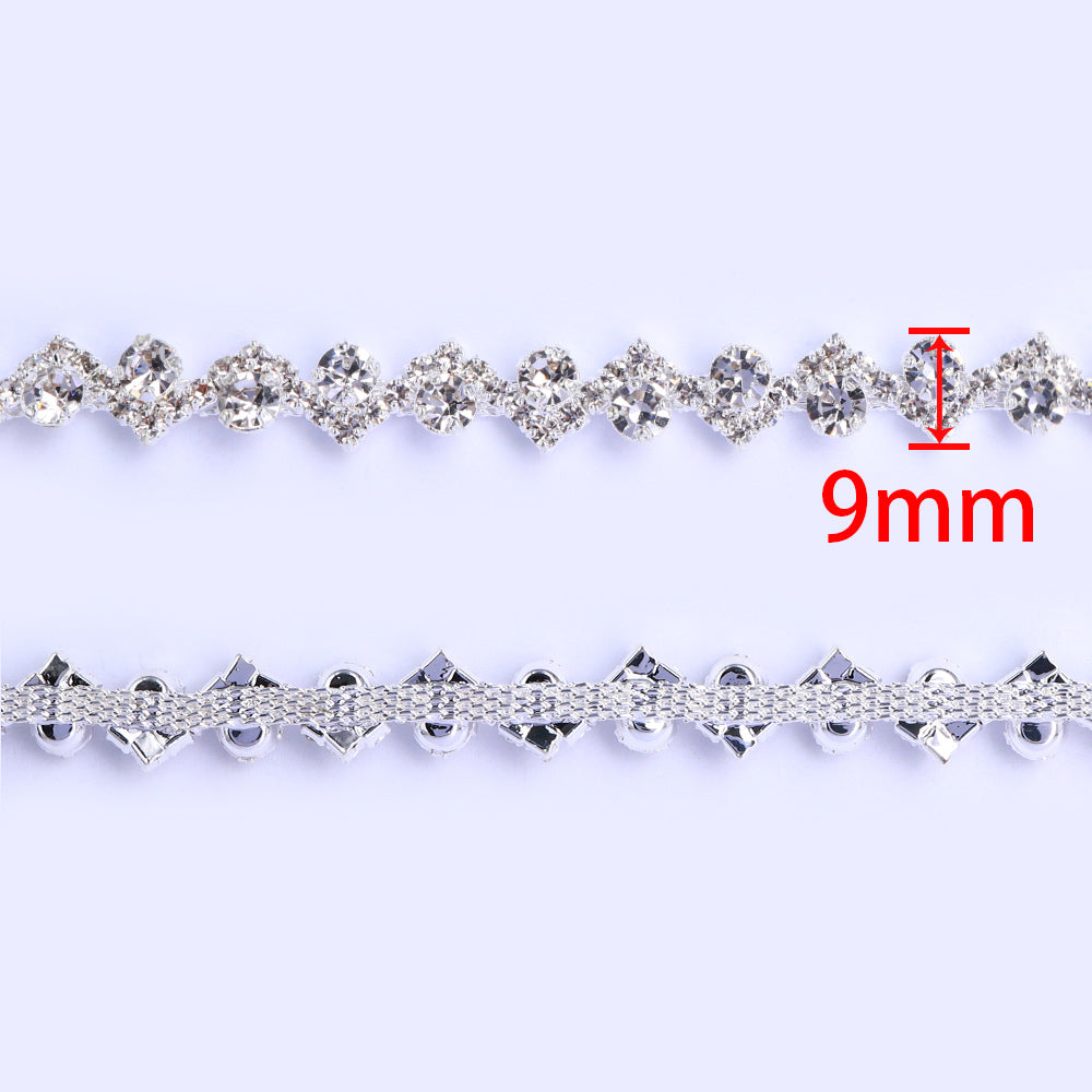 Sew-on Crystal Glass Rhinestone Trim Chain Applique RA841 WholesaleRhinestone