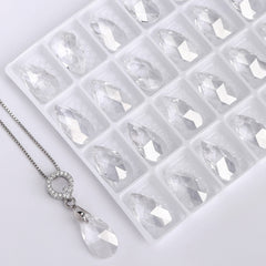 Silver Shade Pear-shaped High Quality Glass Rhinestone Pendant WholesaleRhinestone