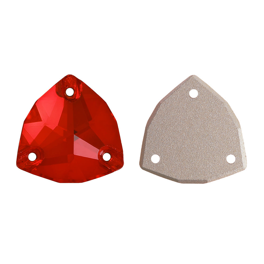 Light Siam Trilliant Shape High Quality Glass Sew-on Rhinestones WholesaleRhinestone