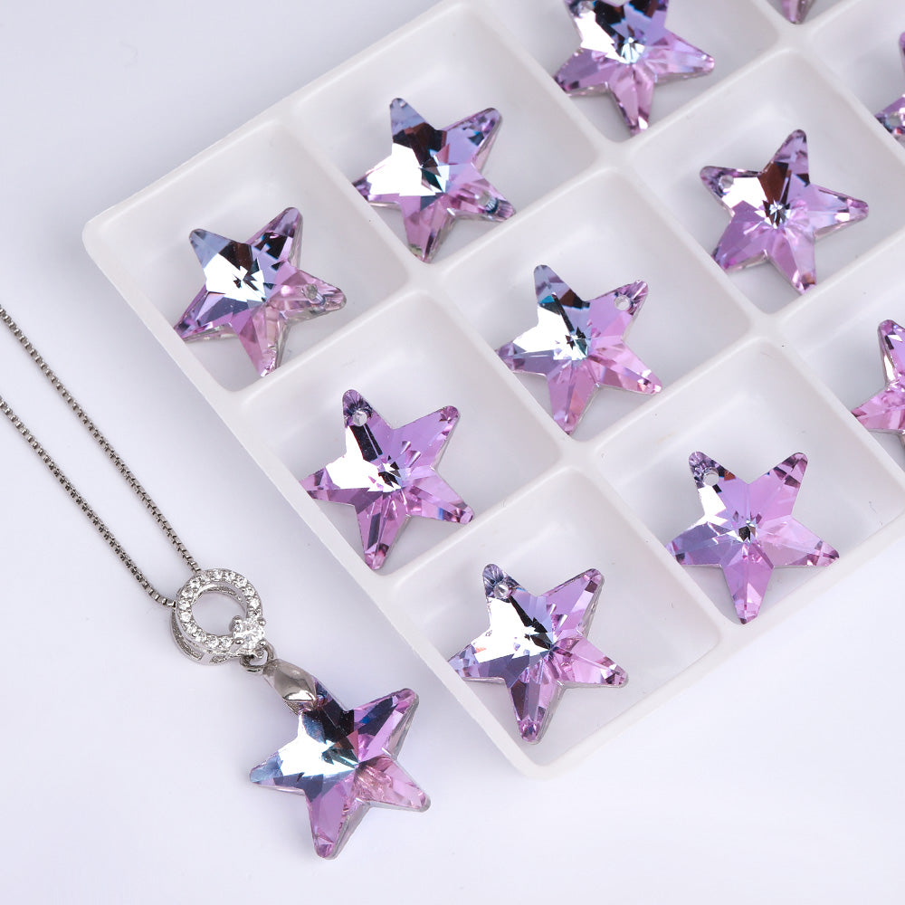 Vitrail Light Star Shape High Quality Glass Rhinestone Pendant WholesaleRhinestone