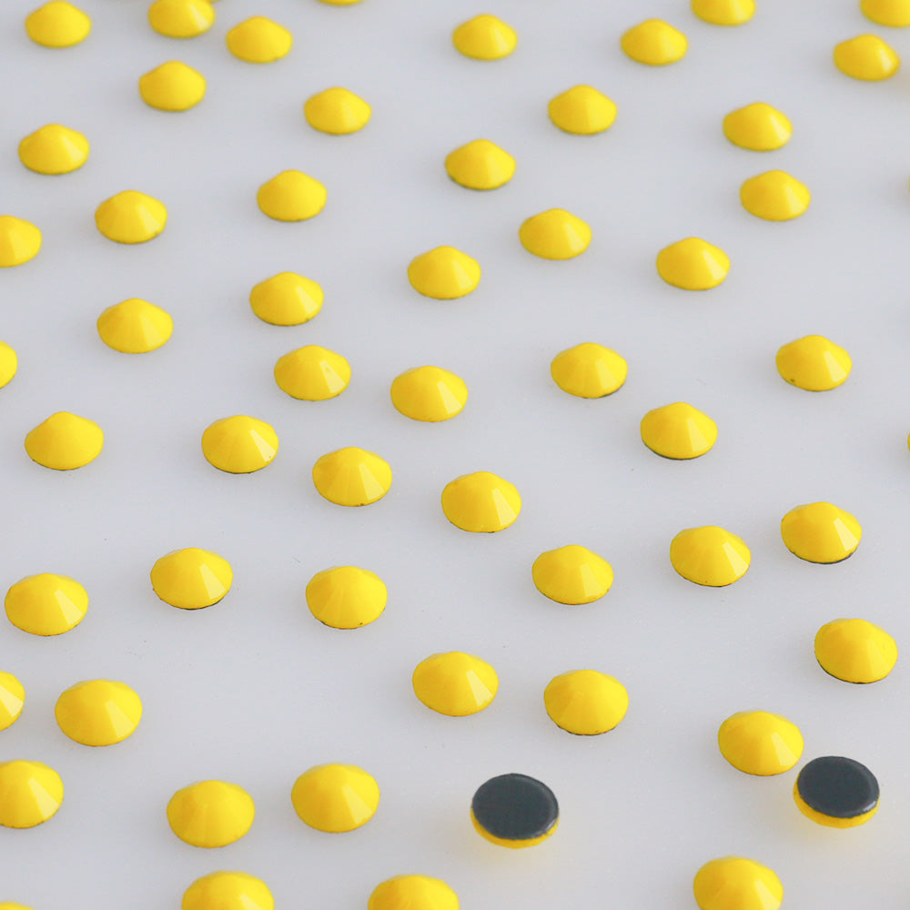 Yellow Porcelain Glass HotFix Rhinestones WholesaleRhinestone