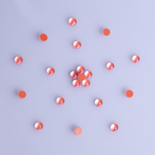 Mocha Orange Mermaid Tears Glass Half Pearls Rhinestones For Nail Art WholesaleRhinestone