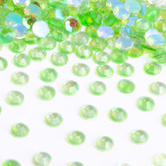 Aurora Light Green Unfoiled Glass Flat Back Rhinestones WholesaleRhinestone