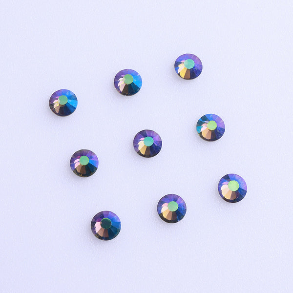 Black Diamond AB Glass FlatBack Rhinestones Silver Back WholesaleRhinestone
