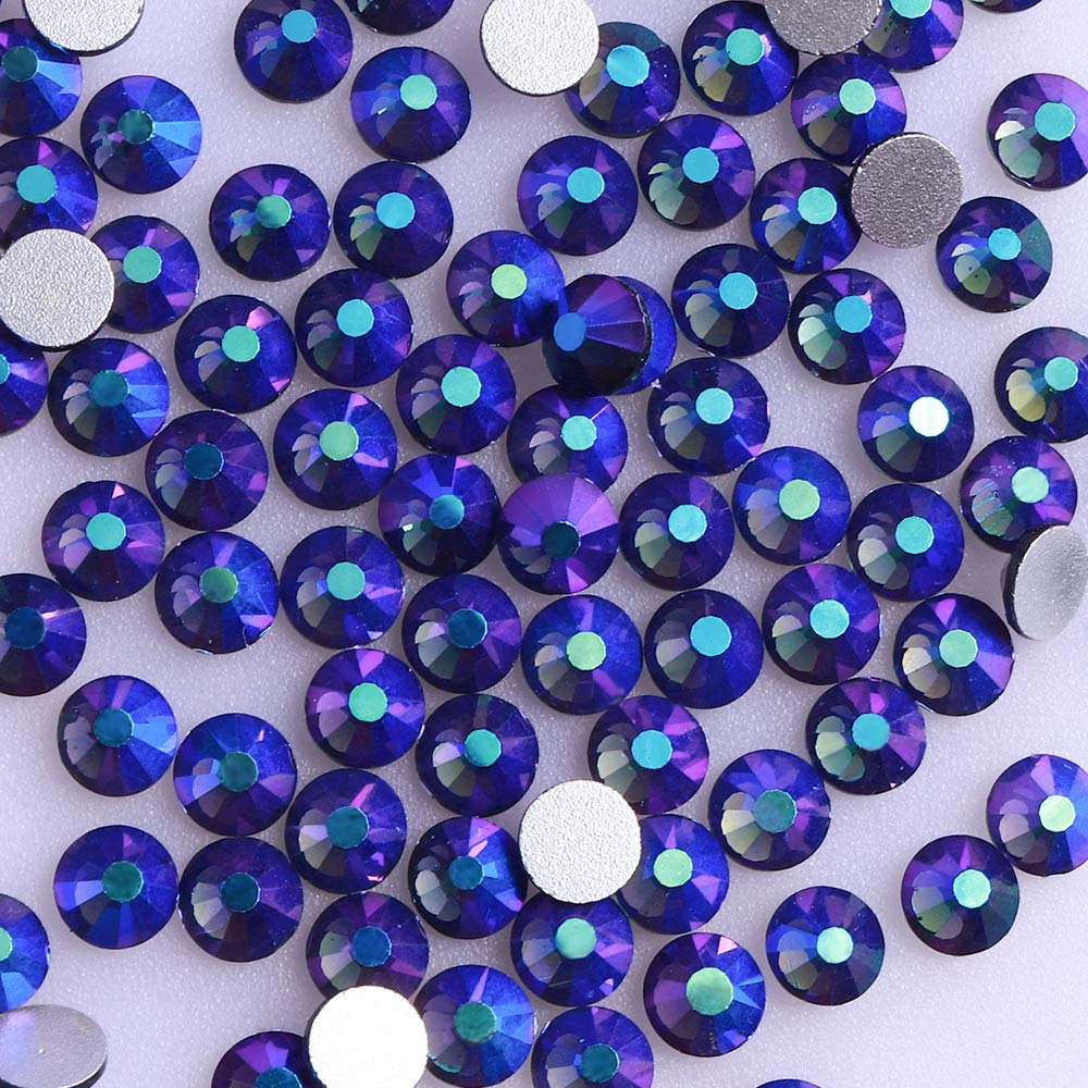 Montana AB Glass FlatBack Rhinestones Silver Back WholesaleRhinestone