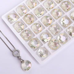 Luminous Green Classic Cut High Quality Glass Rhinestone Pendant WholesaleRhinestone