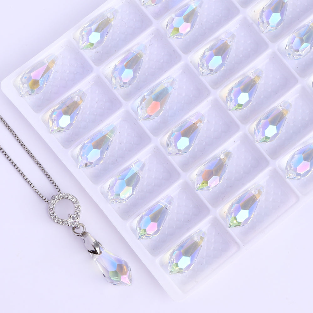 Crystal Shimmer Classic Drop High Quality Glass Rhinestone Pendant Secondary image
