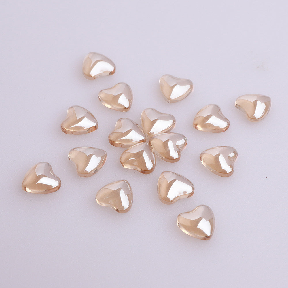 Heart Shape Golden Shadow Flat Back Fancy Rhinestones WholesaleRhinestone