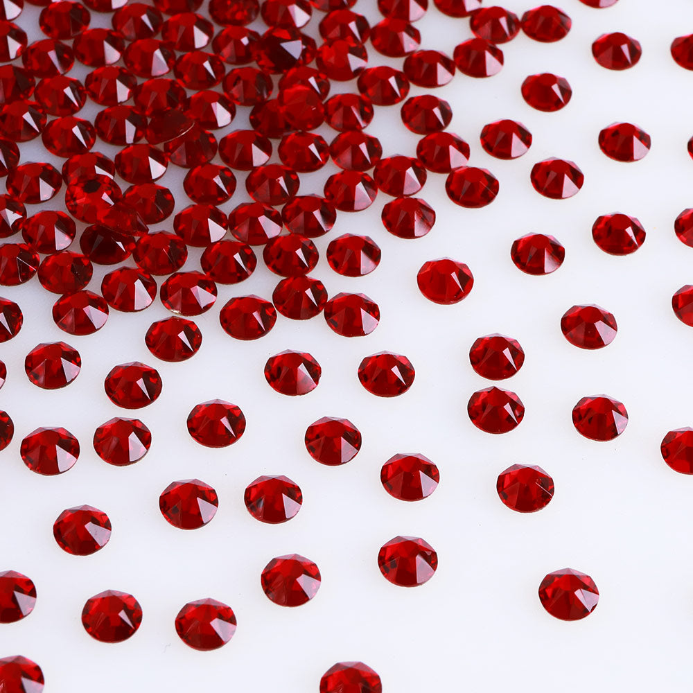 Dark Siam Glass Flat Back Glue-on Rhinestones 16 Cut Facets In Bulk WholesaleRhinestone