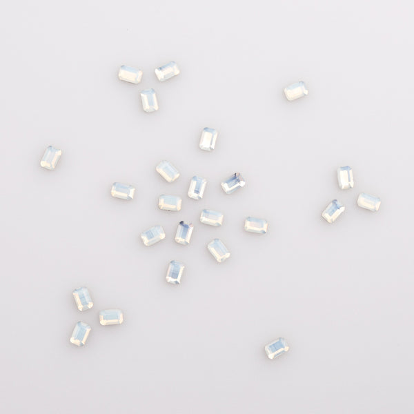 Octagon Shape White Opal Flat Back Fancy Rhinestones WholesaleRhinestone