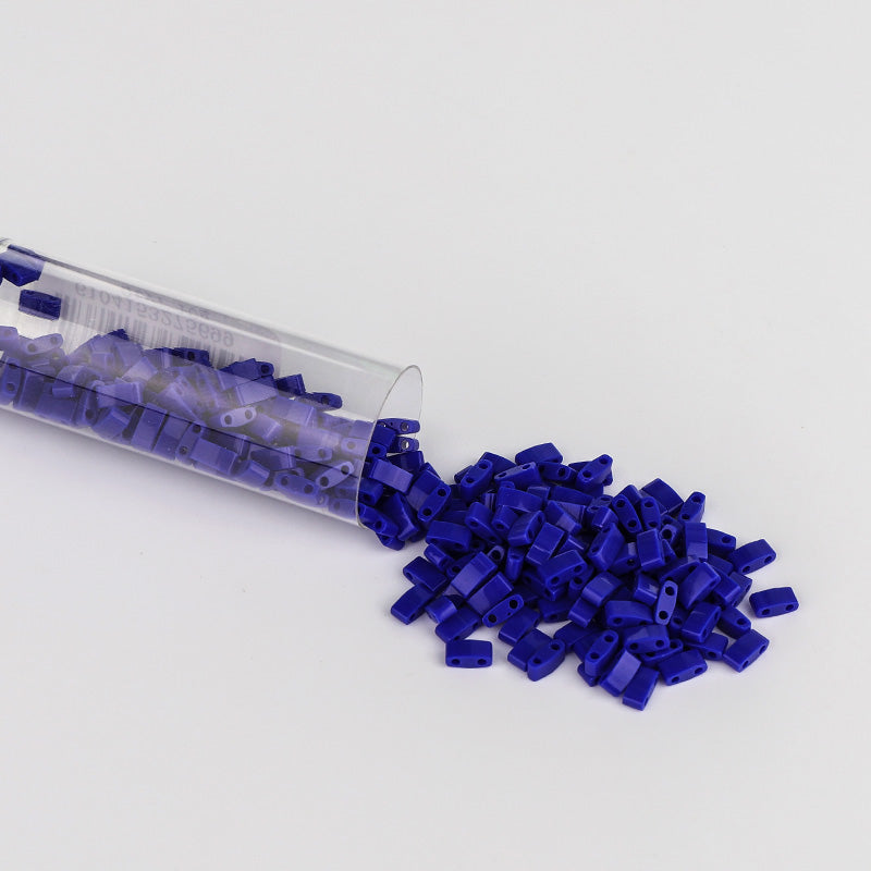 Miyuki Half Tila Glass Seed Beads Opaque Cobalt HTL-414 WholesaleRhinestone