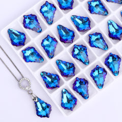 Bermuda Blue Baroque High Quality Glass Rhinestone Pendant WholesaleRhinestone