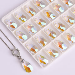 Crystal Shimmer Pear-shaped High Quality Glass Rhinestone Pendant WholesaleRhinestone