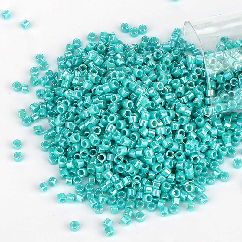 Miyuki Delica Seed Beads 11/0 Opaque Turquoise AB DB-166 WholesaleRhinestone