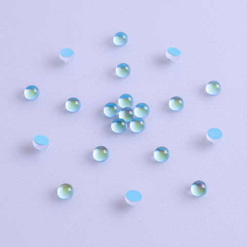 Mocha Light Blue Mermaid Tears Glass Half Pearls Rhinestones For Nail Art WholesaleRhinestone