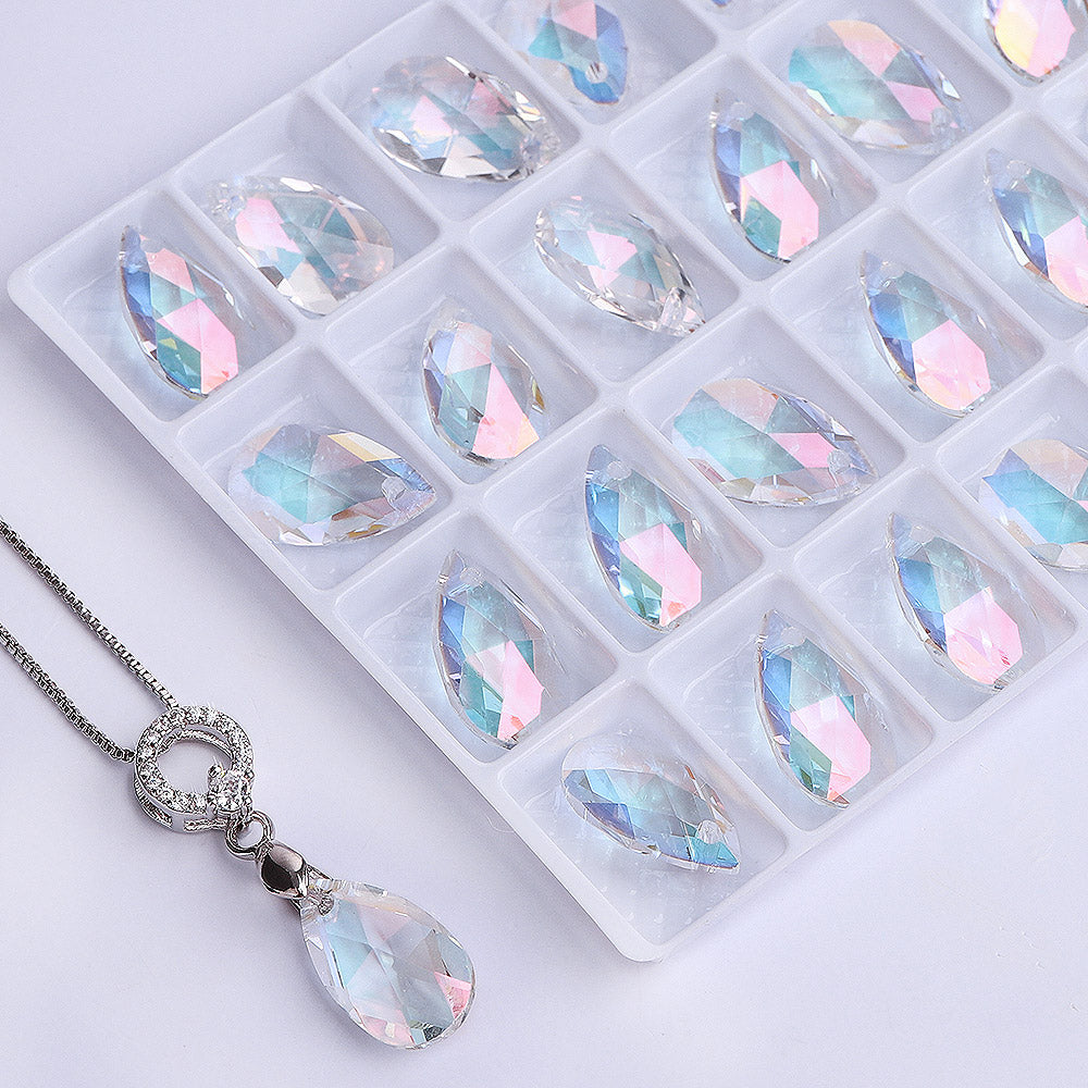 Light Crystal AB Pear-shaped High Quality Glass Rhinestone Pendant WholesaleRhinestone