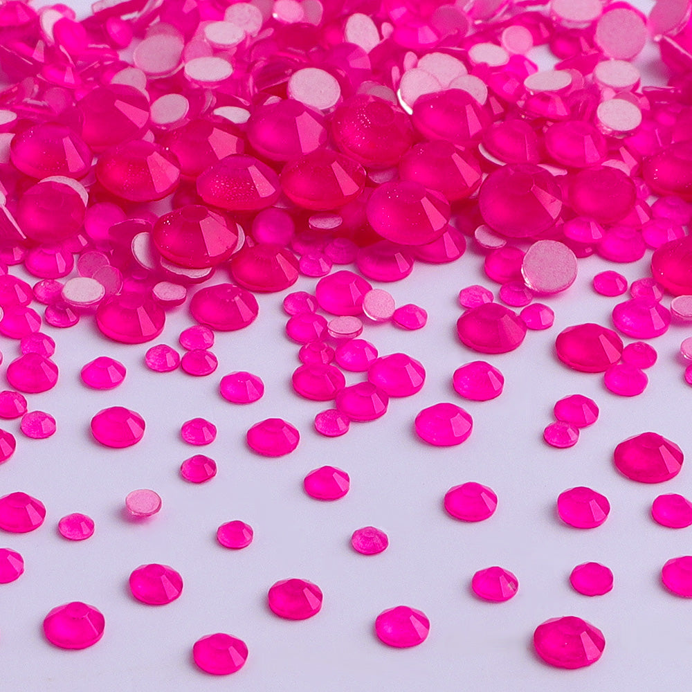 Mixed Sizes Rose FlatBack Neon Rhinestones For Nail Art Второстепенное изображение товара