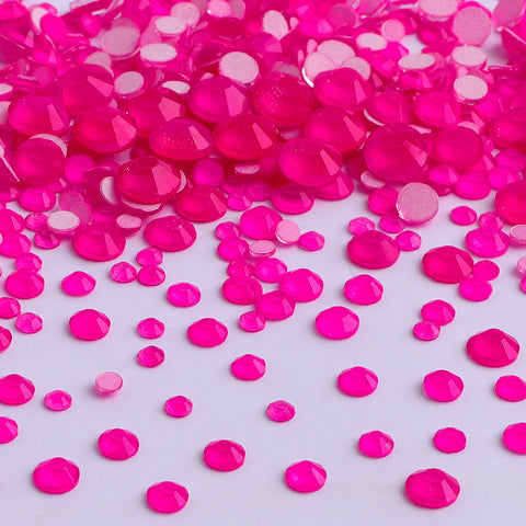 Mixed Sizes Rose FlatBack Neon Rhinestones For Nail Art WholesaleRhinestone